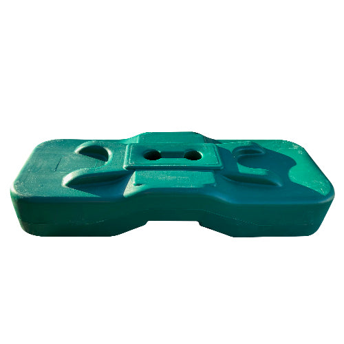 Temp Fence Feet 25mm Hole/81mm Pitch 25kg Blown Moulded Green