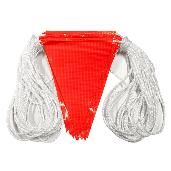 30m Roped Orange Safety Flagging / Bunting