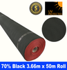 Shade Cloth Roll - 70% x 3.66m x 50m (Black)