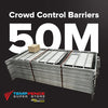 50m Pack of 2.2m Galvanised Crowd Control Barriers