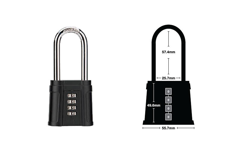 Combination Locks Long Shackle for Sale Temp Fence Super Store