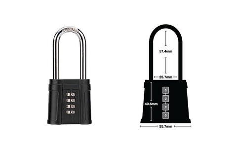 Long Shackle Combination Lock