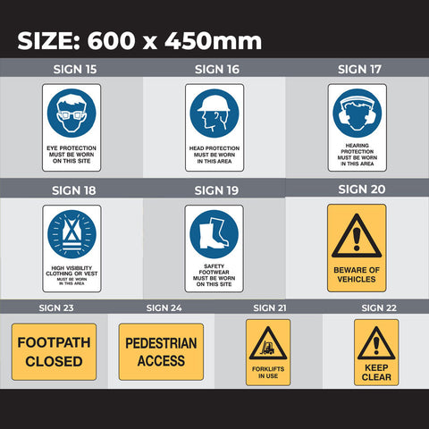 Safety Signage - Size 600 x 450mm