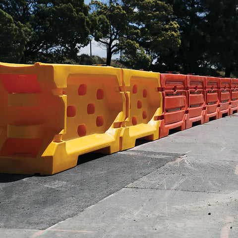 Water Filled Barrier Yellow End Treatment - Shield 1