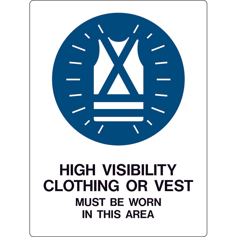 Safety Sign - High visibility clothing or vest must be worn in this area