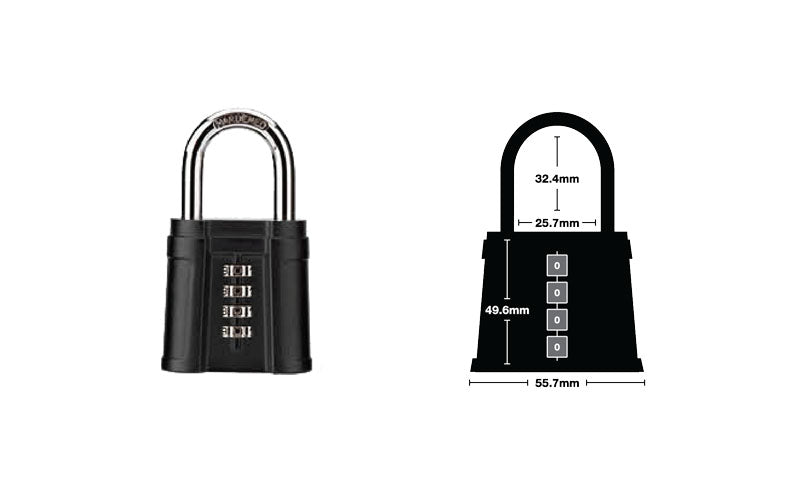 Short Shackle Combination Lock